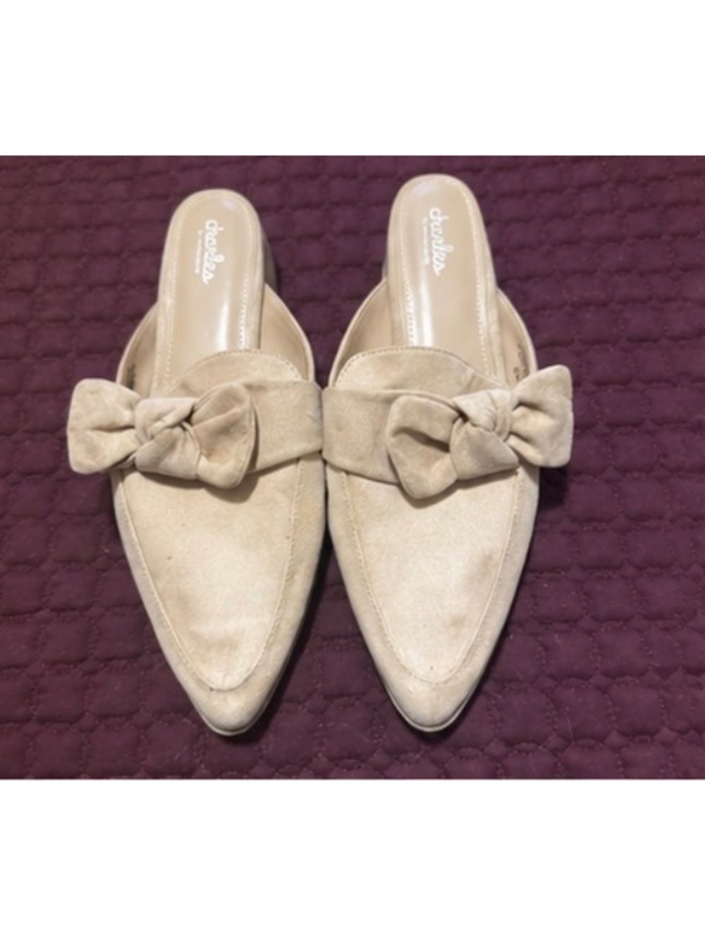 Charles by Charles David Suede Bow Mule Flats Size 8.5M